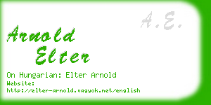 arnold elter business card